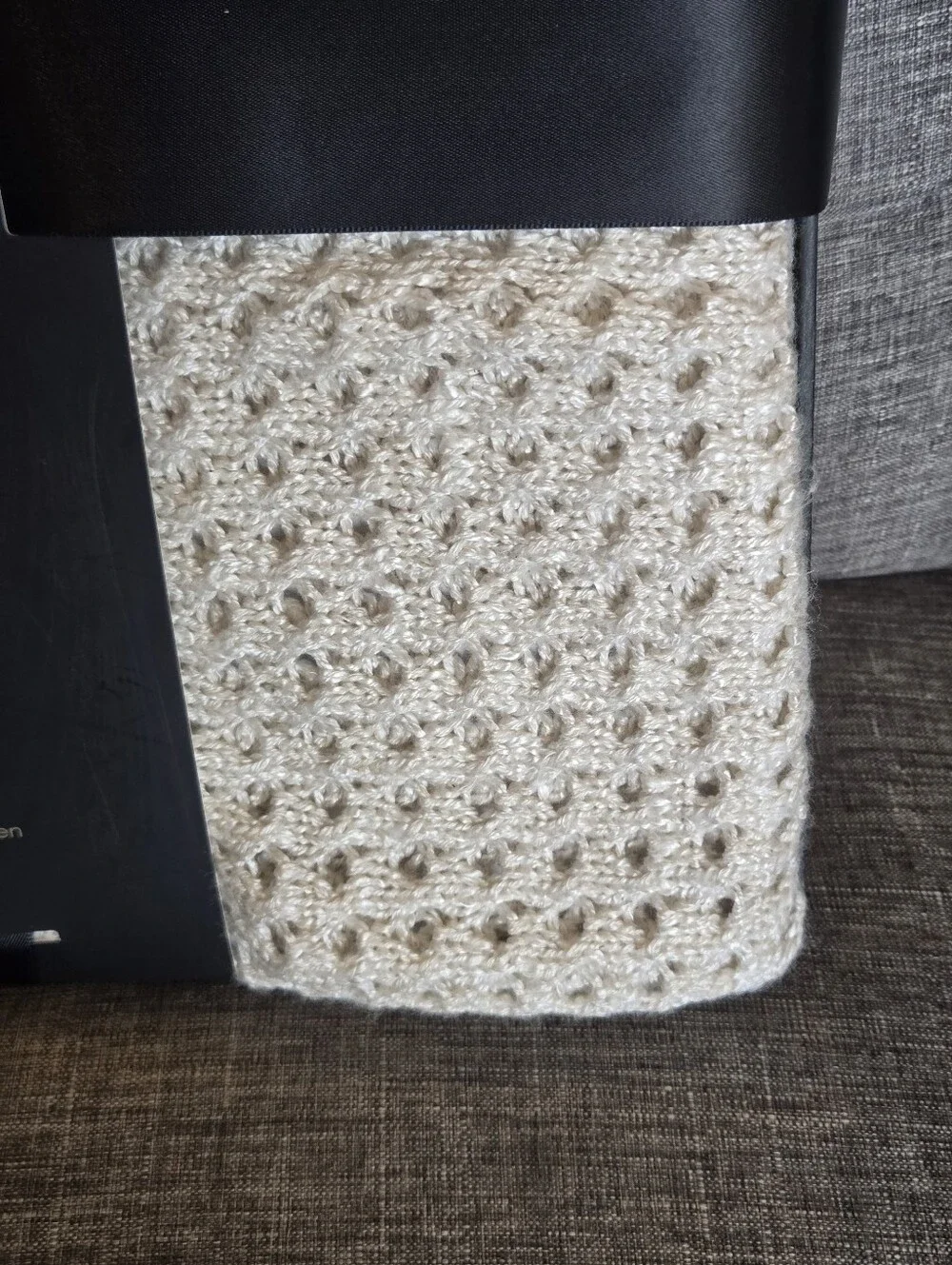 Donna Karan Viscose Linen Whisper Open Knit Throw